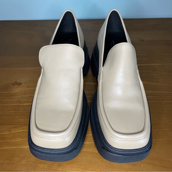 VAGABOND Carla Lark Chunky Platform 90s Y2K Loafers Tan Beige Leather 39 9 NWOB - Picture 10 of 16